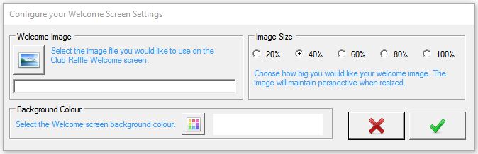 Club Raffle Welcome Screen